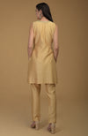 Nude Gold Zardozi Hand Embroidered Two Piece Suit