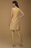 Nude Gold Zardozi Hand Embroidered Two Piece Suit