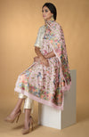 Pre-Order Masterpiece Baby Pink Parsi Gara Hand Embroidered Dupatta