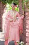 Pressed Rose Marori Beads & Sequin Hand Embroidered Kurta Set