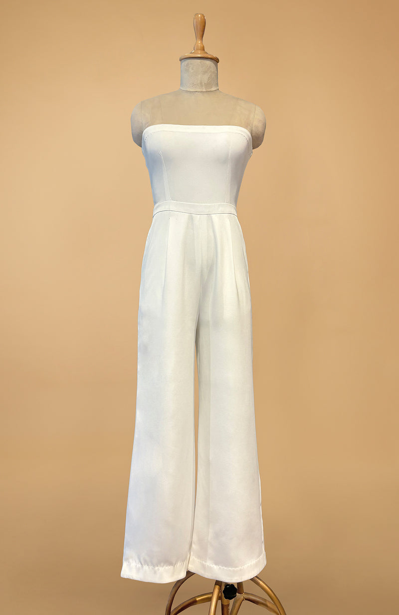 White Crepe Jumpsuit