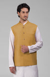 Peach Pure Raw Silk Waistcoat Bandi Jacket