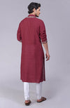 Majestic Maroon Kashidakari Embroidered Kurta