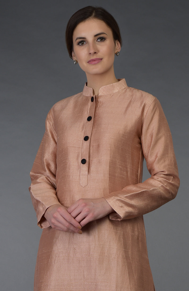 Pressed Rose Raw Silk/ Silk/ Crepe/ Georgette Suit