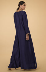 Eclipse Blue- Gold Thread and Sequin Embroidered Kaftan