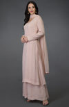 Nude Pink Handcrafted Mukaish Farshi Palazzo Suit