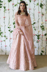 Pressed Rose- Rose Gold Gota Patti & Zardozi Lehenga