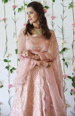 Pressed Rose- Rose Gold Gota Patti & Zardozi Lehenga