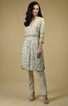 Star White Beads Zardozi Hand Embroidered Tunic Set