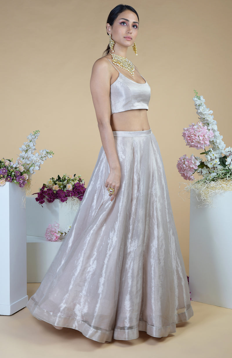 Buy Sangeet & Wedding Lehenga Choli - Embroidered Net White Lehenga –  Empress Clothing