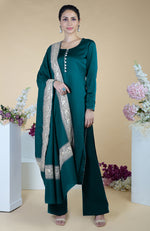 Grey Kashmiri Tilla Embroidered Pure Pashmina Shawl