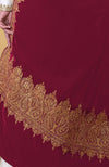 Claret Kashmiri Tilla Embroidered Dupatta Shawl