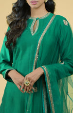 Emerald Zardozi Hand Embroidered Kurta Set