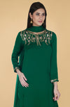 Emerald Green Gota Patti Hand Embroidered Gharara Suit