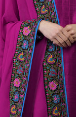 Orchid Kashmiri Kashidakari Hand Embroidered Pure Raw Silk Suit