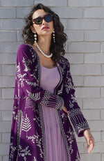 Maroon Parsi Gara Embroidered Jacket