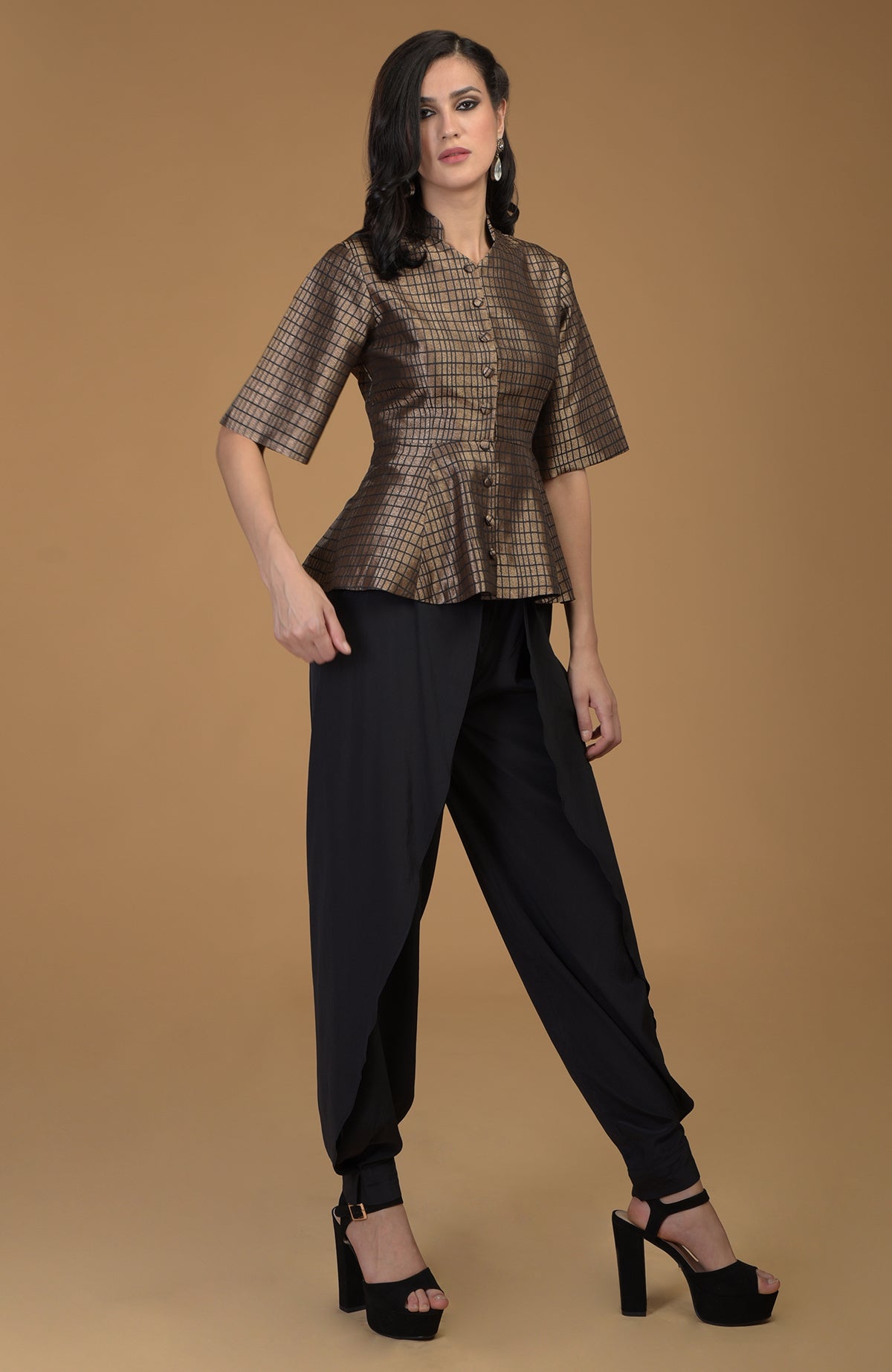 Buy Maroon Velvet Embroidered Zardozi V Neck Kurta And Brocade Pant Set For  Women by Shian Online at Aza Fashions.